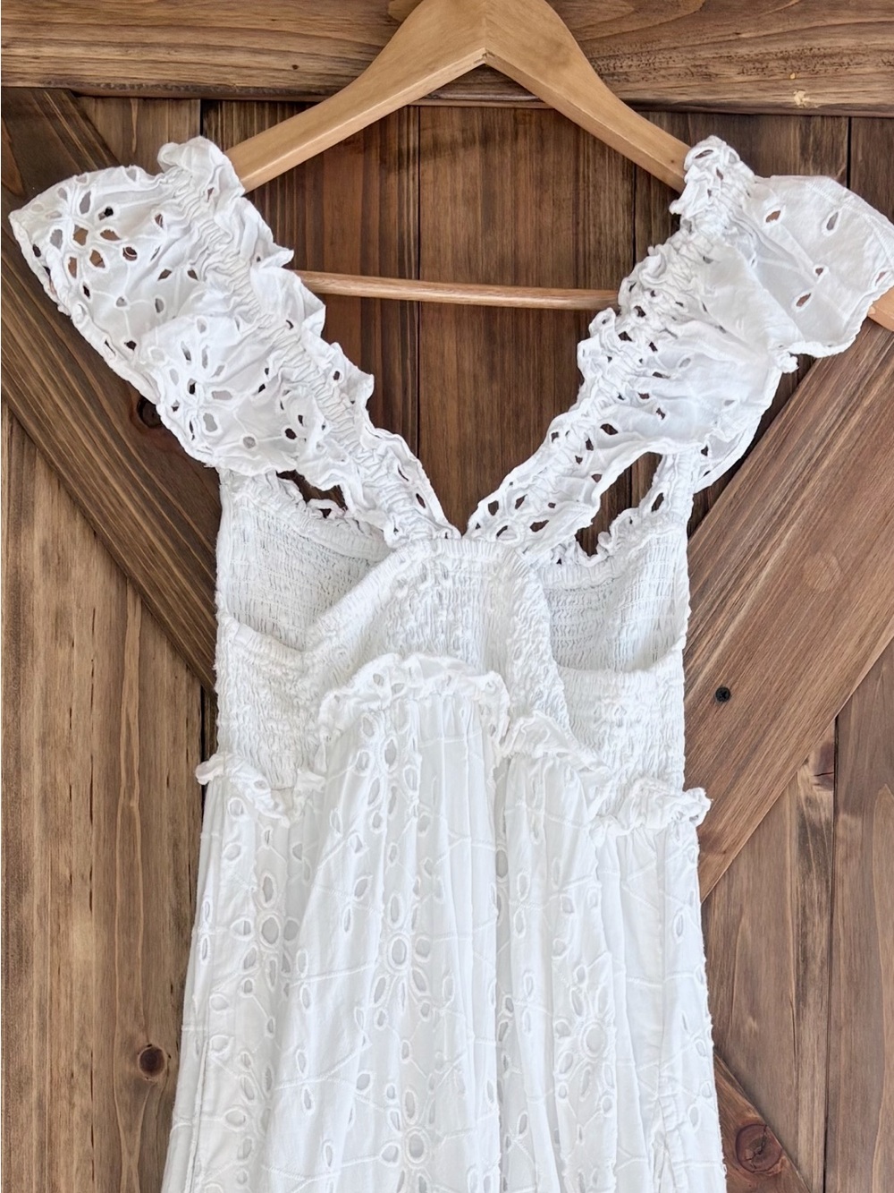 Cleobella 100% Organic Cotton Frida Midi Coastal Cottage Eyelet Dress.Size Small - Picture 6 of 10